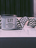 LIT "18 OUNCE" CANDLE